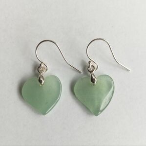 Green Aventurine Gemstone Earrings with 925 Sterling Silver Findings